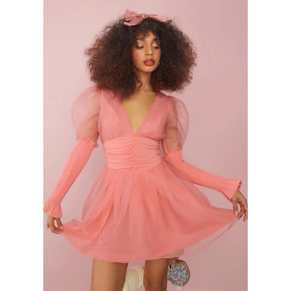 Sugarthrillz coral dress size large Dollskill